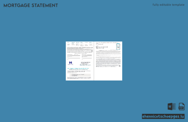 Hypothekenabrechnung der Iran Bank Sederat im Word- und PDF-Format (3-4 Beispielvorschau)